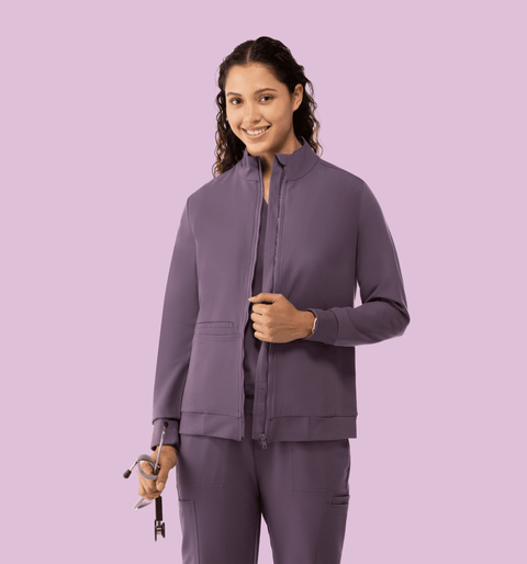 Women's Scrub Jacket Dewberry - Vaayu Scrubs