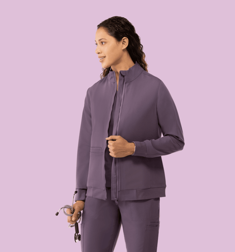 Women's Scrub Jacket Dewberry - Vaayu Scrubs