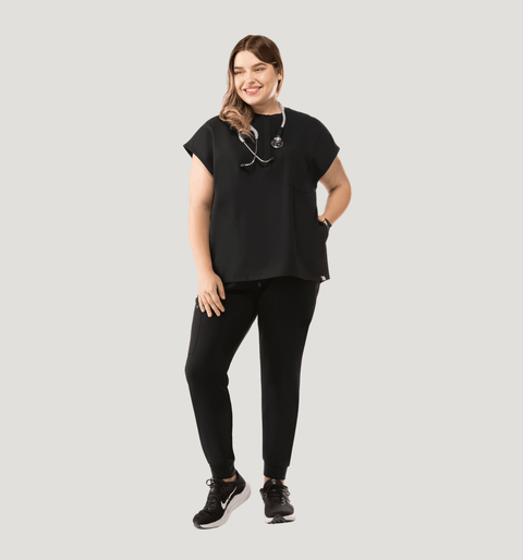 Women's High Waist Joggers Black - Vaayu Scrubs