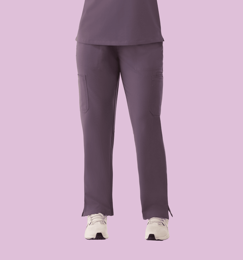 Women's Cargo Pants Dewberry - Vaayu Scrubs