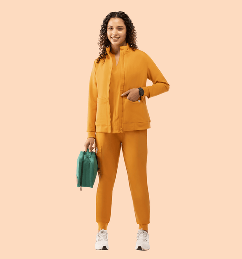 Women's Scrub Jacket Honey - Vaayu Scrubs