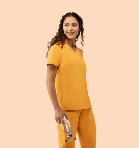 Aura One Pocket Top Honey - Vaayu Scrubs