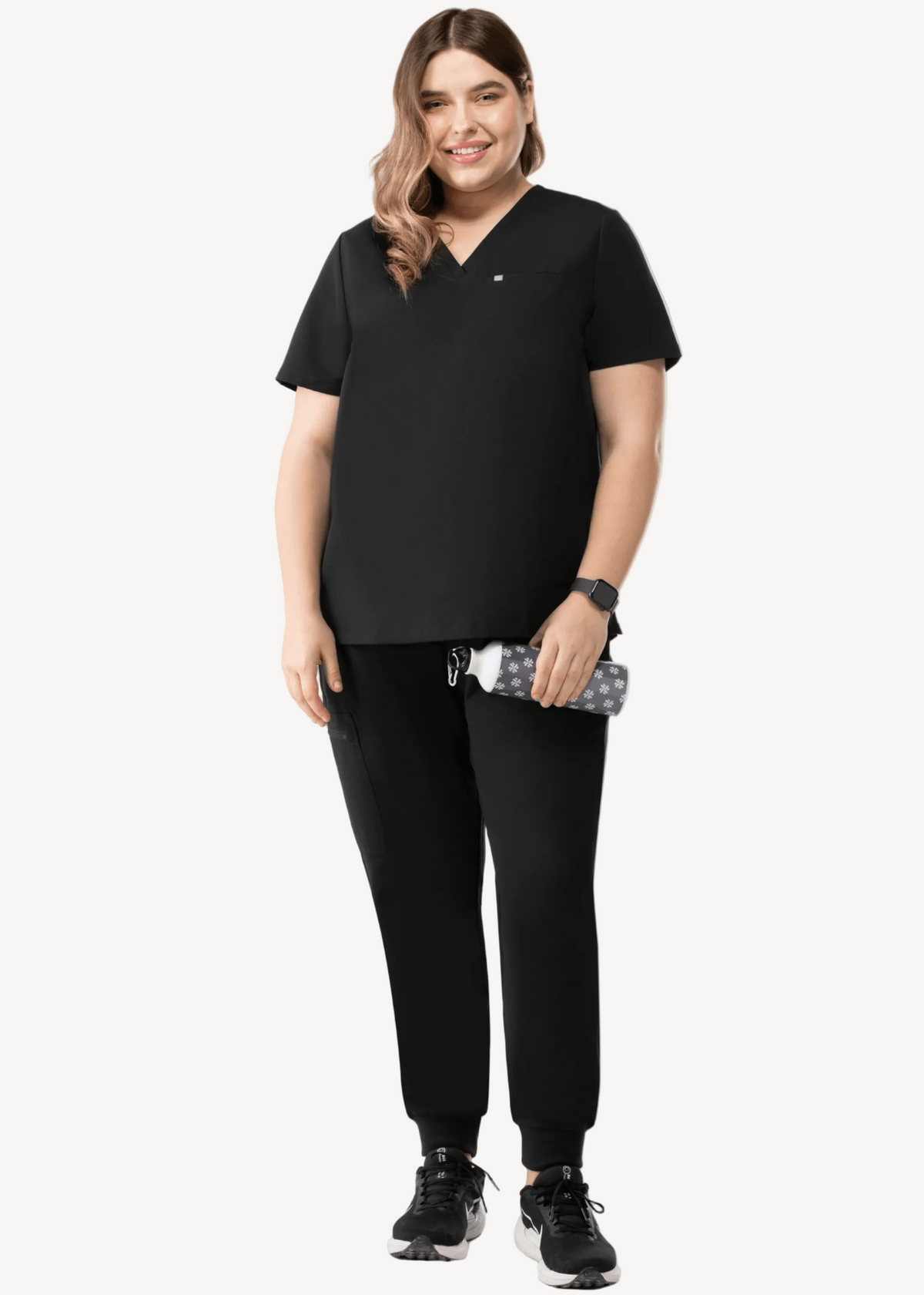 Women's High Waist Joggers Black - Vaayu Scrubs