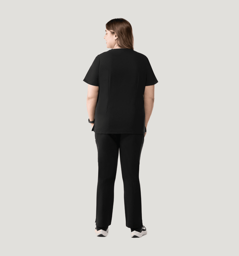 Prana Three Pocket Top Black - Vaayu Scrubs