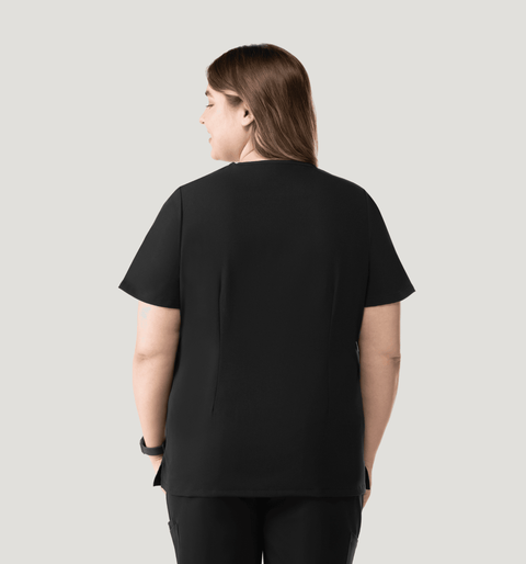 Prana Three Pocket Top Black - Vaayu Scrubs