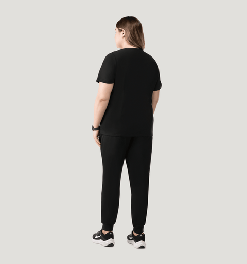 Women's High Waist Joggers Black - Vaayu Scrubs