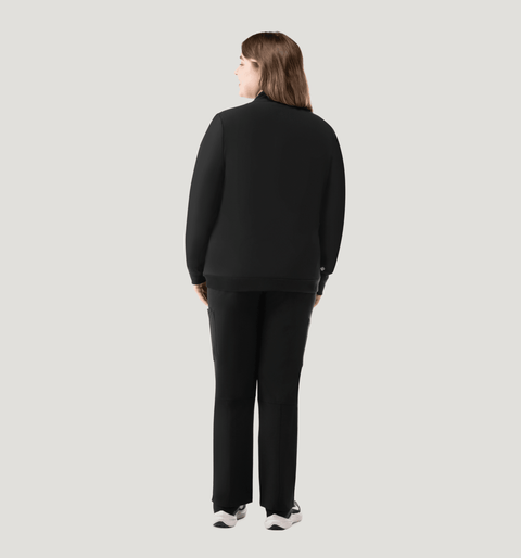 Women's Scrub Jacket Black - Vaayu Scrubs