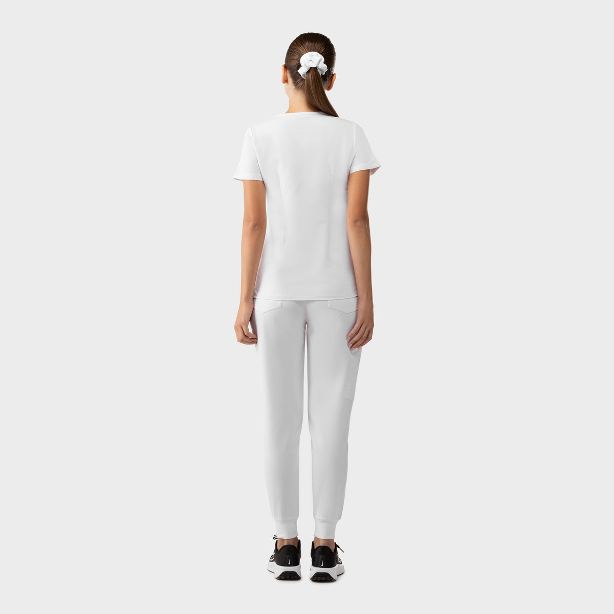 High Waist Joggers White