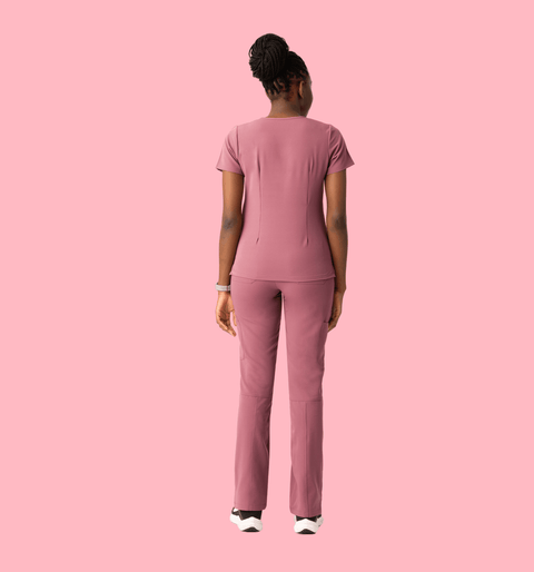 Aura One Pocket Top Mauve - Vaayu Scrubs