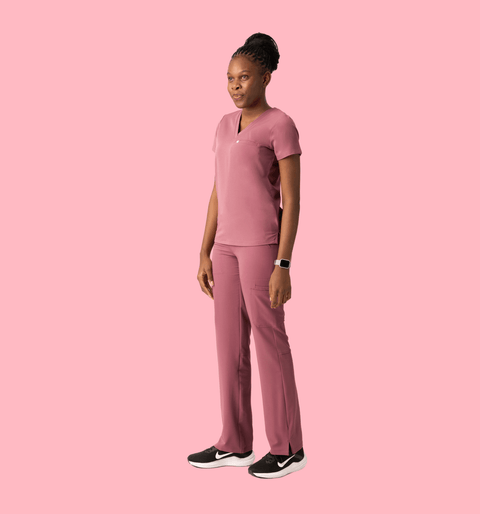 Aura One Pocket Top Mauve - Vaayu Scrubs