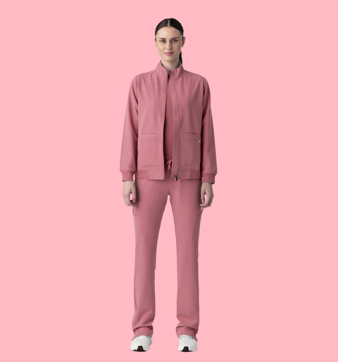 Women's Scrub Jacket Mauve - Vaayu Scrubs