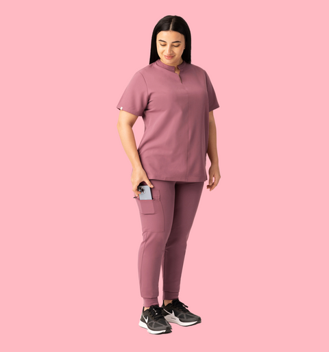 Women's High Waist Joggers Mauve