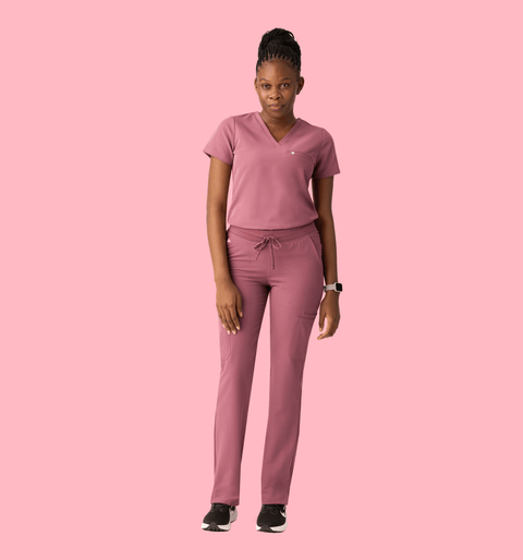 Aura One Pocket Top Mauve - Vaayu Scrubs