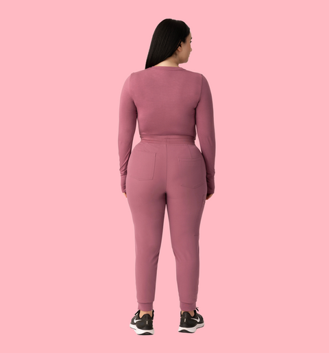 Women's High Waist Joggers Mauve