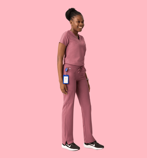 Aura One Pocket Top Mauve - Vaayu Scrubs