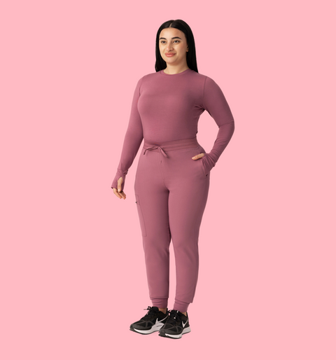 Women's High Waist Joggers Mauve