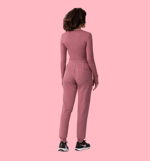 Women's High Waist Joggers Mauve - Vaayu Scrubs