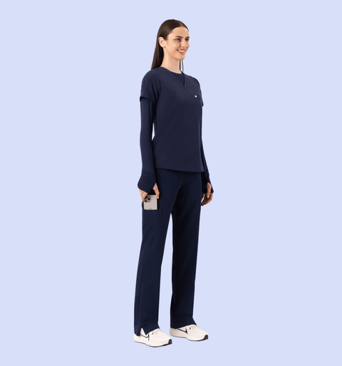 Aura One Pocket Top Navy - Vaayu Scrubs