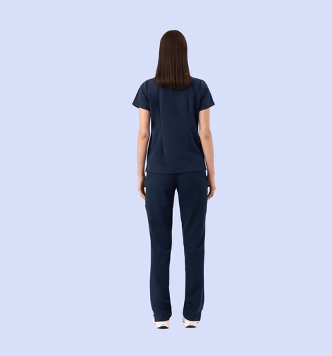 Prana Three Pocket Top Navy - Vaayu Scrubs
