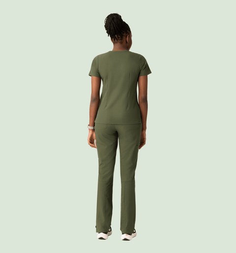 Aura One Pocket Top Olive - Vaayu Scrubs