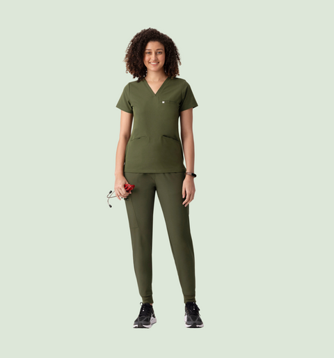 Prana Three Pocket Top Olive
