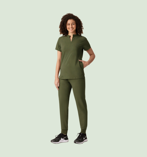 Halo Two Pocket Slim Top Olive