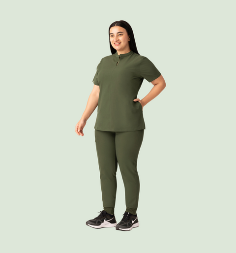 Halo Two Pocket Slim Top Olive
