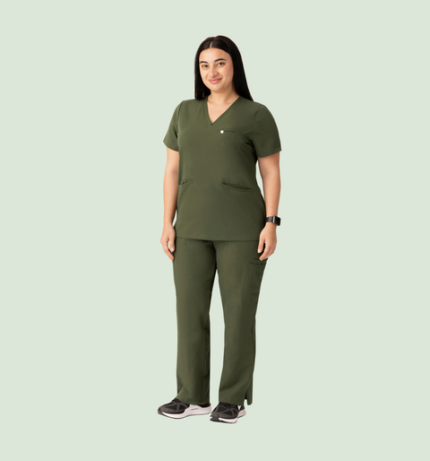 Prana Three Pocket Top Olive