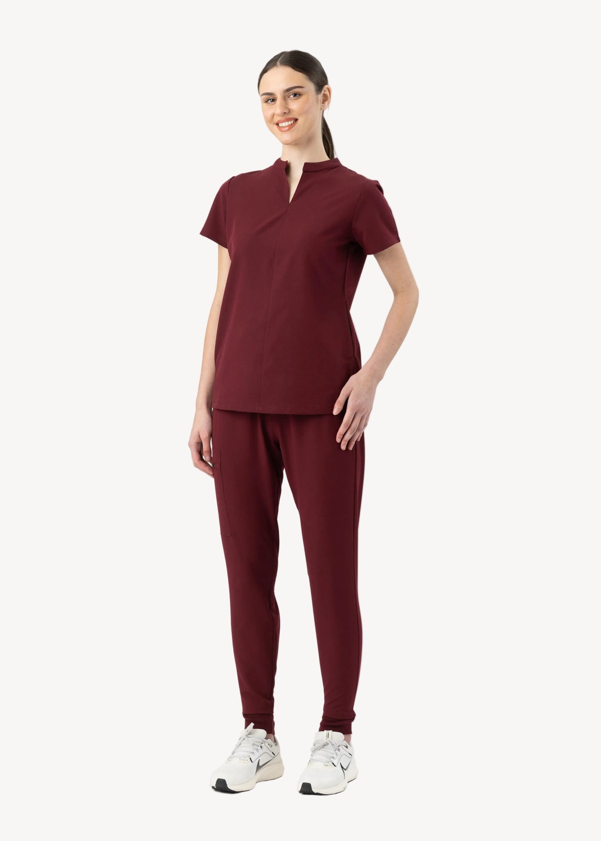 Halo Two Pocket Top Burgundy