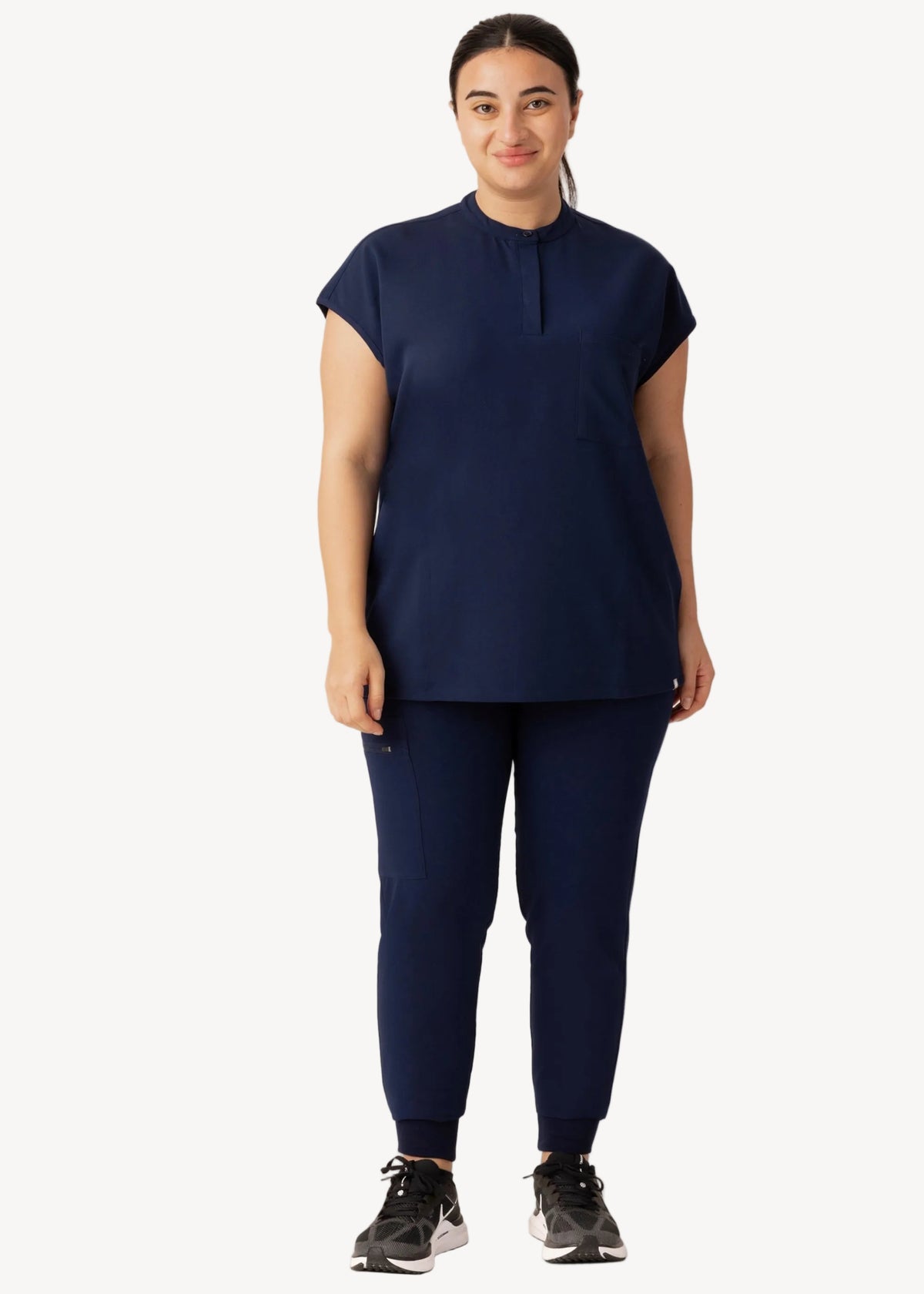 High Waist Joggers Navy