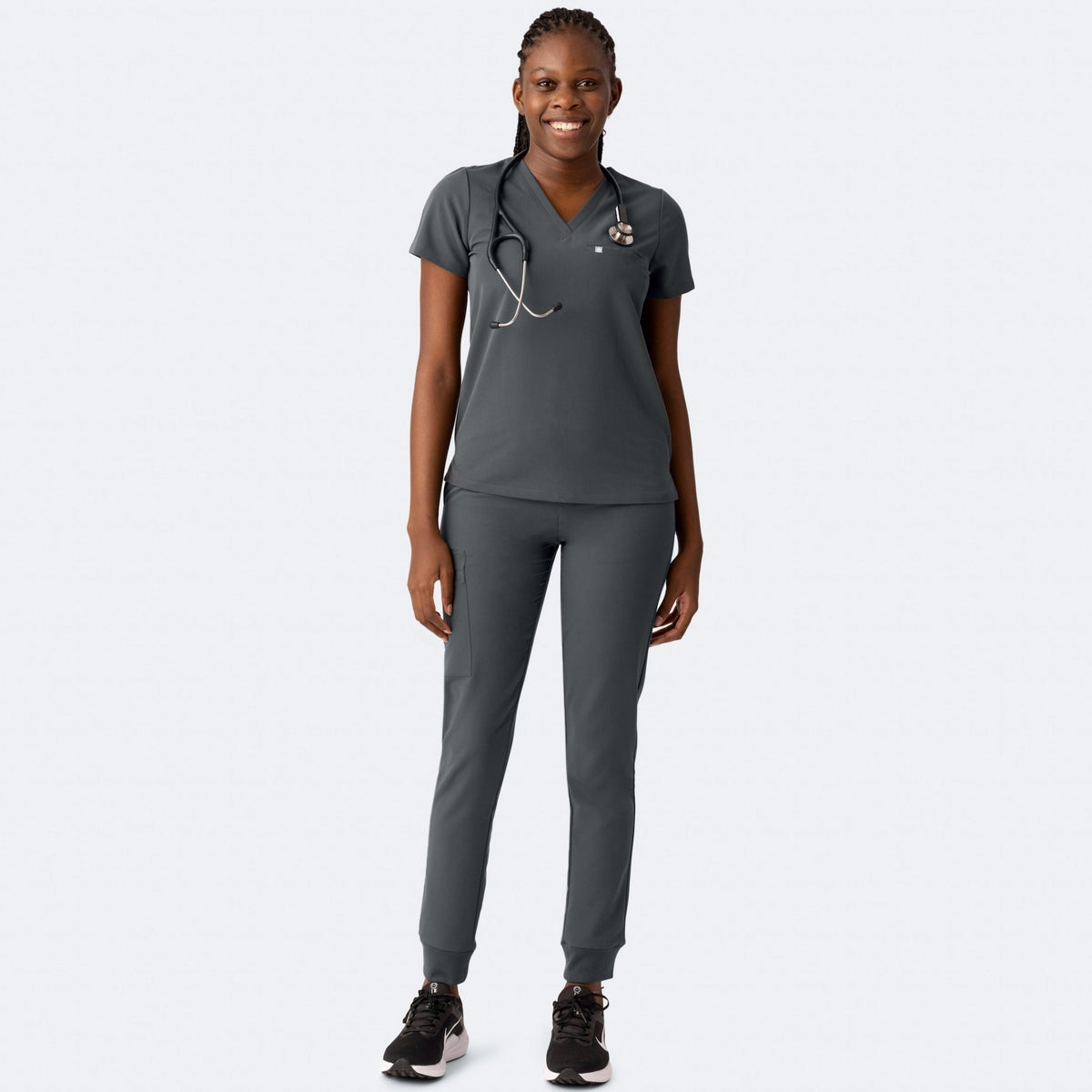 High Waist Joggers Pewter