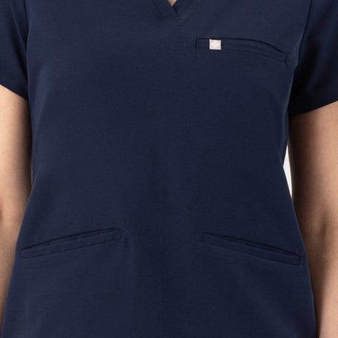 Prana Three Pocket Top Navy - Vaayu Scrubs