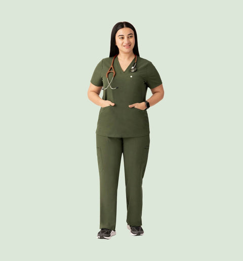 Women's Cargo Pants Olive - Vaayu Scrubs