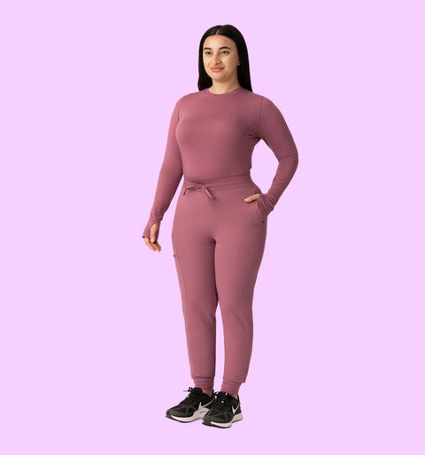 Women's High Waist Joggers Mauve