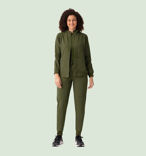 Women's Scrub Jacket Olive