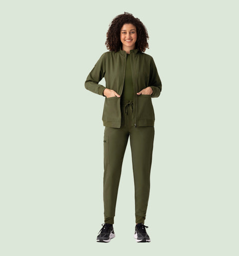 Women's Scrub Jacket Olive