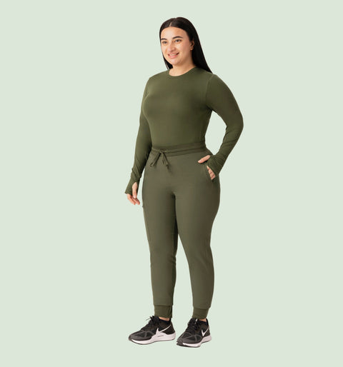 Women's High Waist Joggers Olive