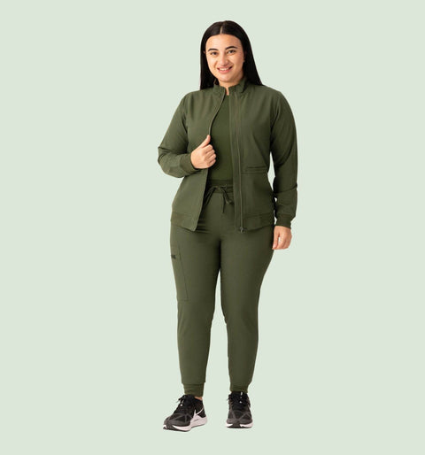 Women's High Waist Joggers Olive - Vaayu Scrubs