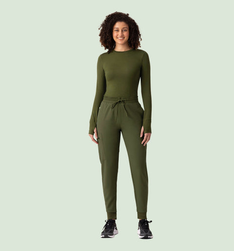 Women's High Waist Joggers Olive