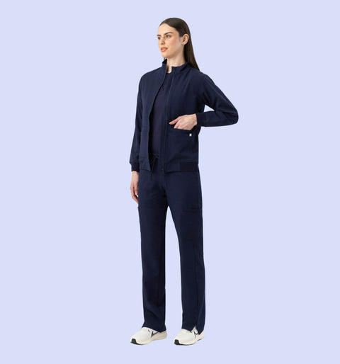 Women's Scrub Jacket Navy - Vaayu Scrubs