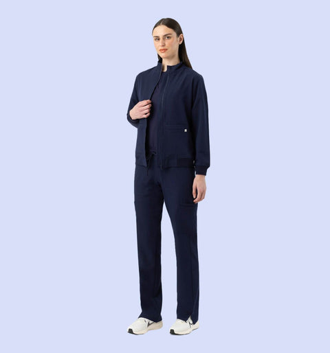 Women's Scrub Jacket Navy - Vaayu Scrubs