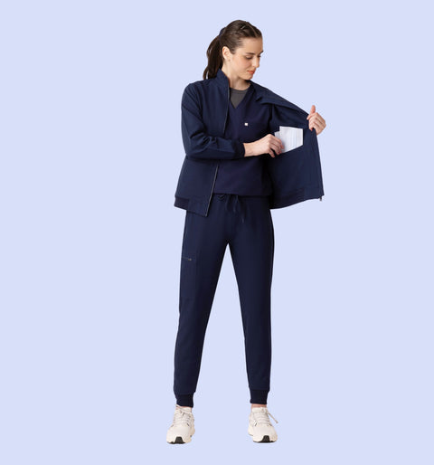 Women's High Waist Joggers Navy