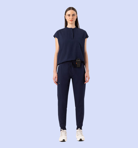 Women's High Waist Joggers Navy