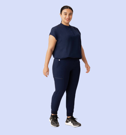 Women's High Waist Joggers Navy