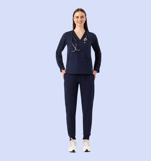 Women's High Waist Joggers Navy