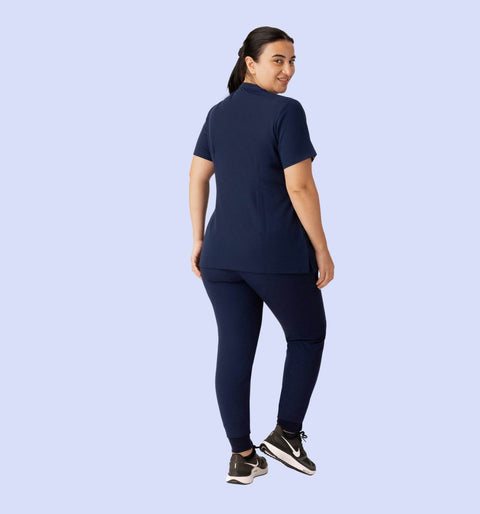 Women's High Waist Joggers Navy - Vaayu Scrubs