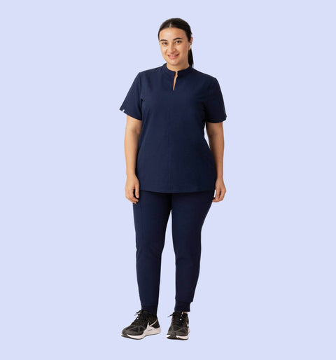 Women's High Waist Joggers Navy - Vaayu Scrubs
