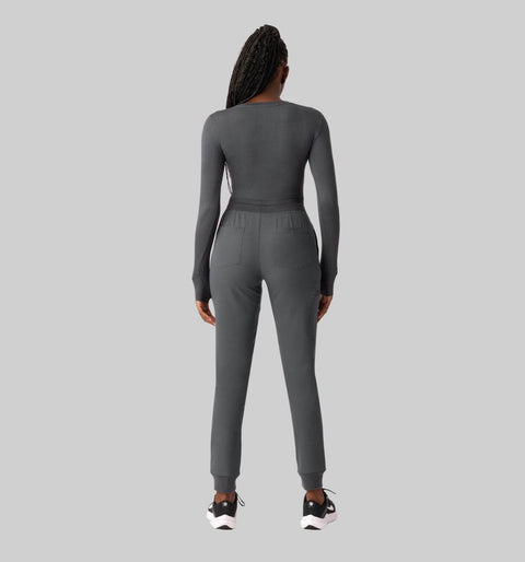 Women's High Waist Joggers Pewter - Vaayu Scrubs