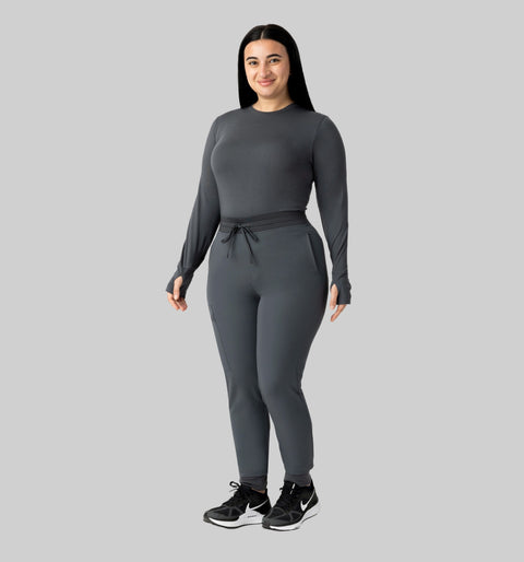 Women's High Waist Joggers Pewter