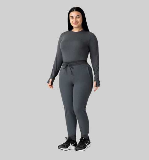 Women's High Waist Joggers Pewter - Vaayu Scrubs